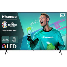 Hisense 85E7NQ 215 cm (85 Inch) TV, 4K UHD, QLED, HDR10, HDR10+ decoding, HLG, Dolby Vision Atmos, 60Hz Panel, Bluetooth, Alexa Built-in, VIDAA Voice, Black [2024]