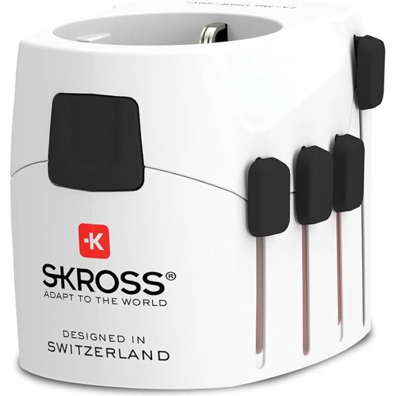 SKROSS Travel Adaptor PRO 7A, White