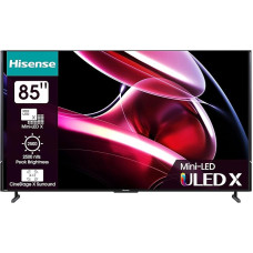 Hisense 85UXKQ 217 cm (85 Inch) TV, 4K Mini LED ULED, Smart TV, HDR10+, Dolby Vision IQ, Triple Tuner, 144 Hz (VRR), Airplay, Alexa Built-in, Dolby Atmos, Anthracite (2023)