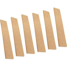 HOMOCONO Pack of 6 Self-Adhesive Cork Strips Cork Board Wall Strips Cork Advertising Board Strips Cork Slat Strips Wall Cladding Wall Padding Office Supplies Office Bulletin Strips