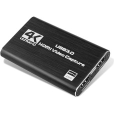 KuWFi 4K/30Hz įvestis 1080P išvestis Išorinė žaidimų fiksavimo kortelė, HDMI įrašymo kortelė USB3.0 be vairuotojo Žaidimų transliuotojas Mikrofonas HD vaizdo HD 1080P įrašymo dėžutė HDMI žaidimų vaizdo įrašymo kortelė