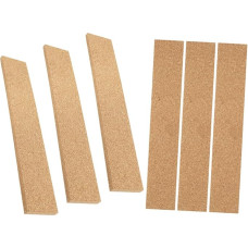 VINTORKY Pack of 6 Self-Adhesive Cork Bulletin Strips Cork Bulletin Bar Strips Cork Board Wall Cladding Wall Upholstery Cork Memo Board Strips Made of Cork