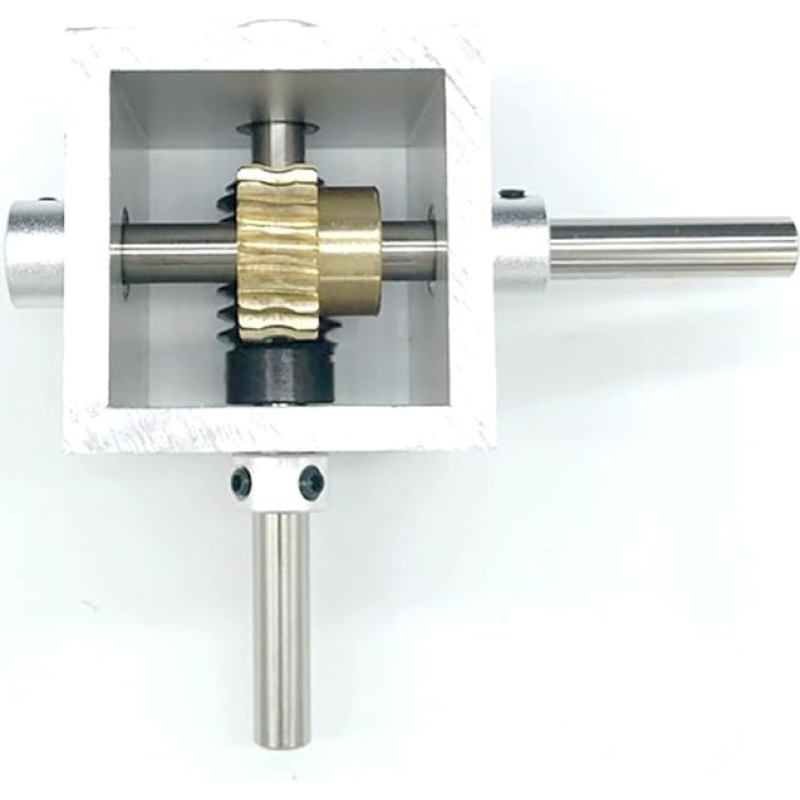 QXSJEDYCH 1 gabalas 90 laipsnių sliekų pavarų reduktorius 1: 10 1: 20 Dešiniojo kampo kampas 6 mm 8 mm velenas 20 dantų pavarų dėžės vairavimo aliuminio lydinio rėmas