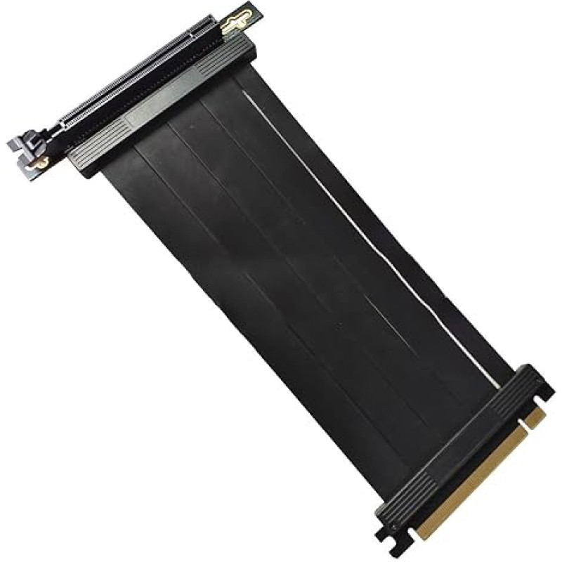 Qezodsx PCIE 4.0 16X Riser kabelis Vaizdo plokštės prailginimo kabelis PCI prievadas GPU Riser Extender 90 laipsnių 10 cm