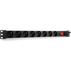 WP WPN-PDU-I01-08 maitinimo paskirstymo blokas PDU - maitinimo paskirstymo blokai (PDU) (pagrindiniai, 1,5U, F tipo (Schuko), horizontalūs/vertikalūs, F tipo (Schuko), aliuminiai)