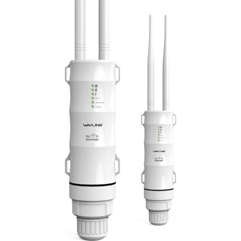 WAVLINK AC600 Lauko dviejų dažnių juostų kartotuvas WiFi prieigos taškas kartotuvas Ap-Mode maršrutizatorius WISP 2.4GHz 150Mbps + 5GHz 433Mbps pasyvus PoE modelis 100M White