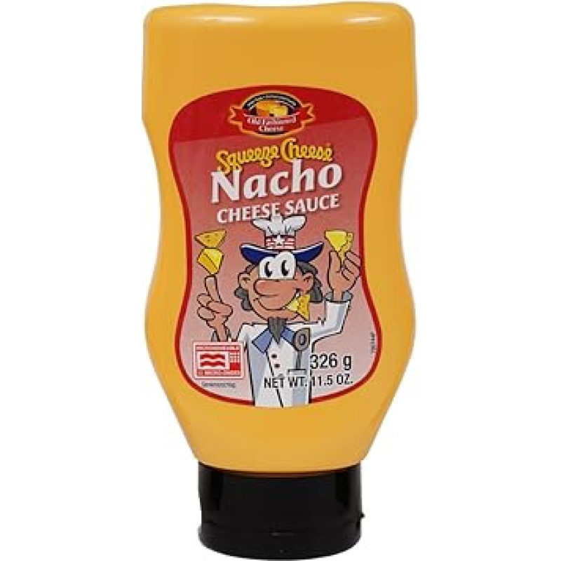Old Fashioned Foods Nacho Squeeze Cheese, Microveable, Nacho Cheese Sauce, 326 g