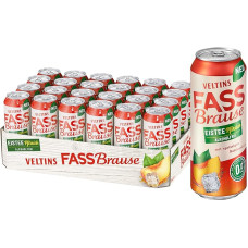 VELTINS Fassbrause Eistee-Pfirsich Alkoholfrei, EINWEG (24 x 0.5 l Dose)