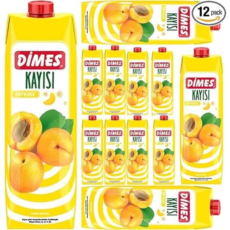 Dimes Classic Apricot Nectar Fruit Juice 1000 ml x 12 Pieces with Pufai Grocery,
