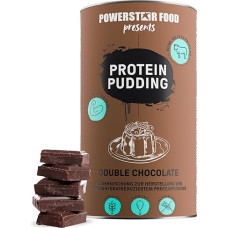 Powerstar Protein Pudding 420 g | Highest Protein Content 81.2% | Made in Germany | Pudding Powder without Sugar Added & No Cooking | Low Calorie | For Diet & Muscle Building | Double Chocolate