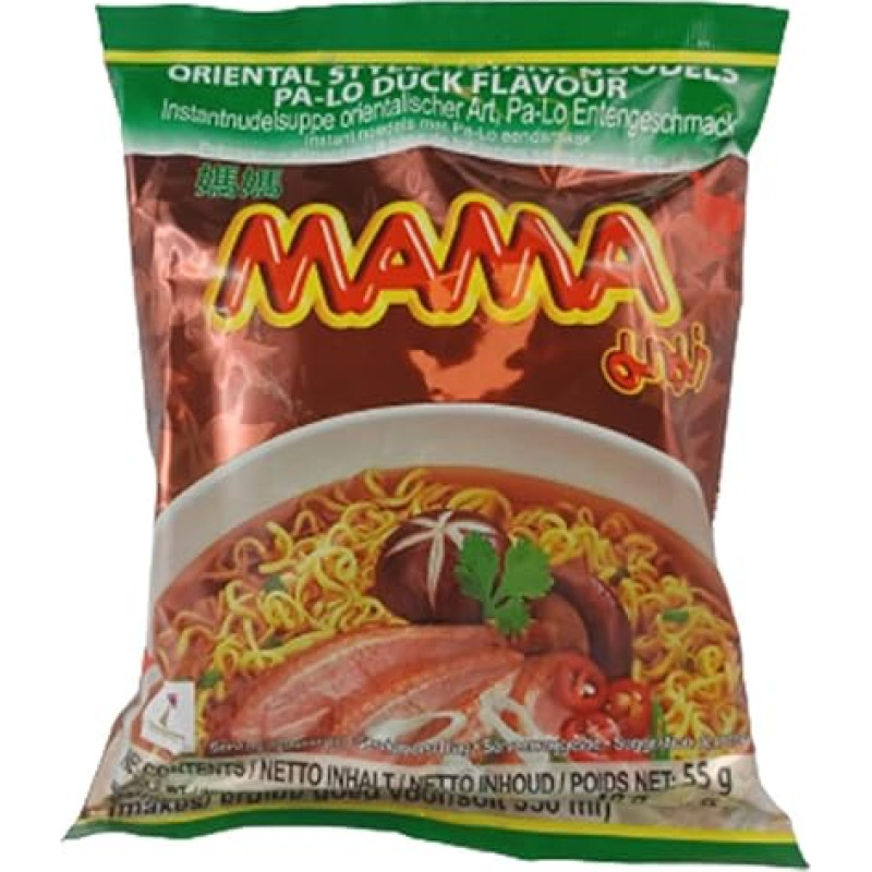 Mama Pa-Lo Duck 30 Pack (30 x 60 g) Asian Instant Noodles Pa-Lo Duck