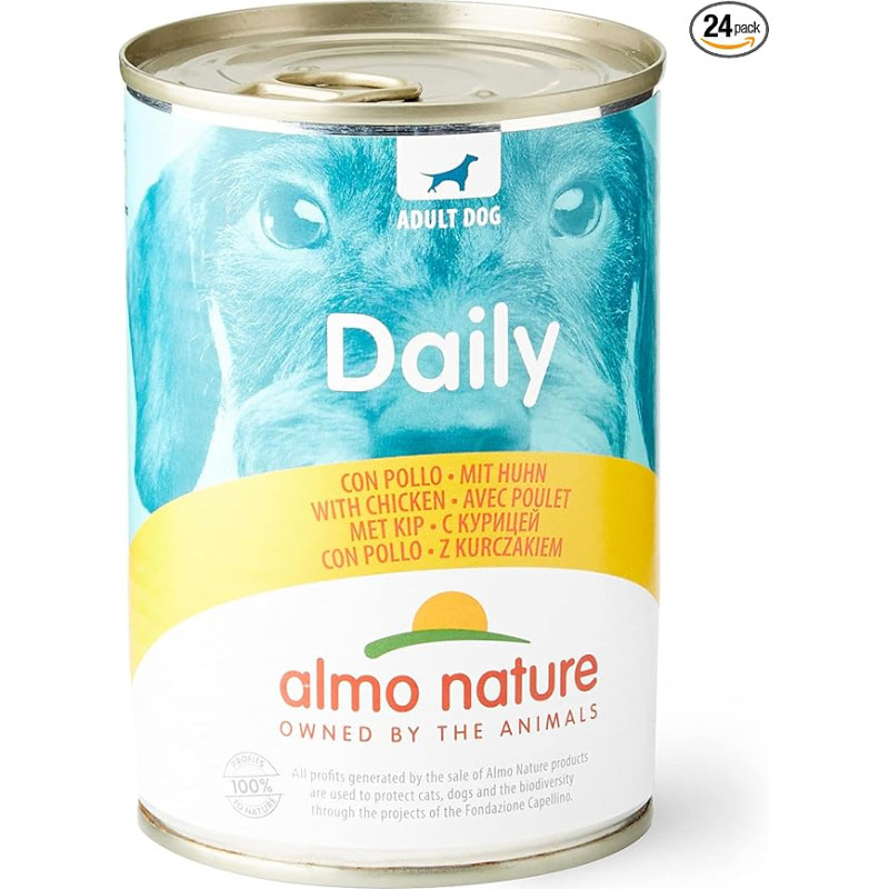 almo nature Daily drėgnas maistas šunims su vištiena - 24 vnt. (24 x 400 g)