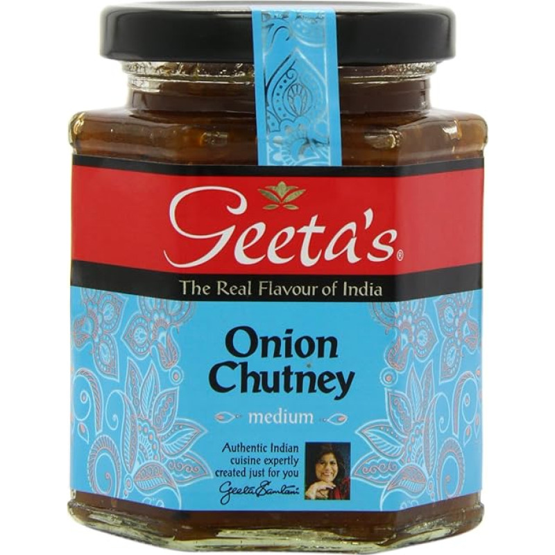 Geeta's Onion Chutney Authentic Indian Cuisine 310g Jar - Set of 6