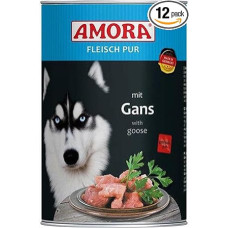 Amora Meat Pure Variety Goose 12 x 400 g drėgno šunų ėdalo