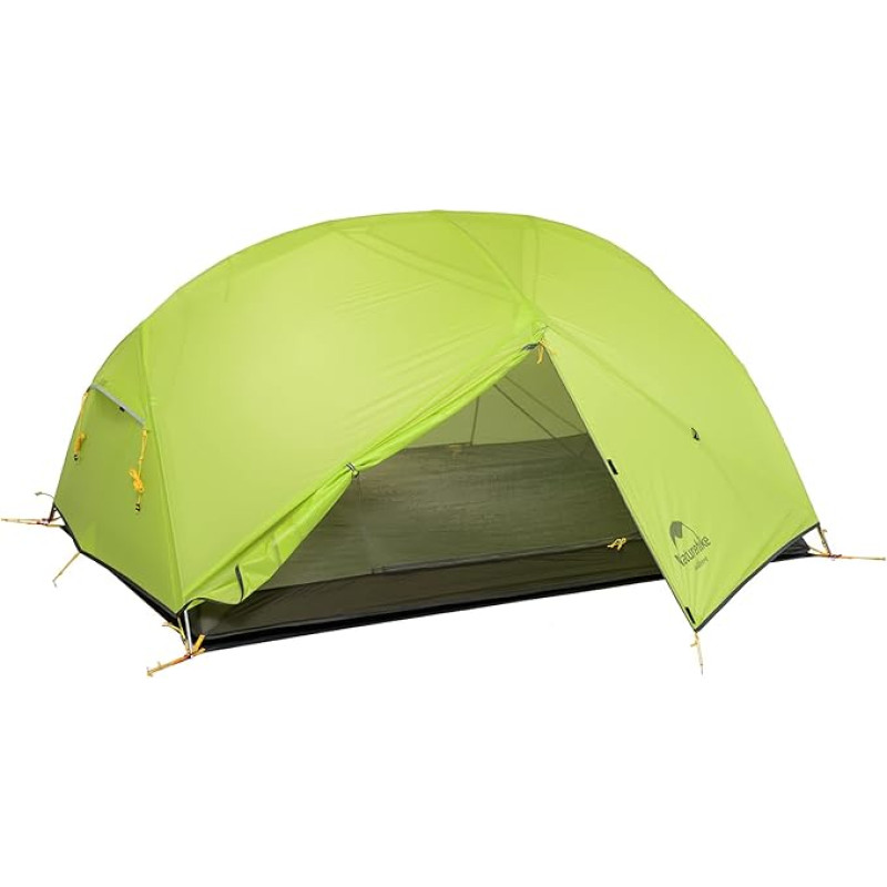 Naturehike Mongar 2 Mann Zelt Campingzelt Ultraleicht Zelt 2 Personen Camping Zelt Rucksackzelte 4 Jahreszeiten Zelt 20D Nylon PU4000mm für Camping Trekking Radfahren Bergsteigen