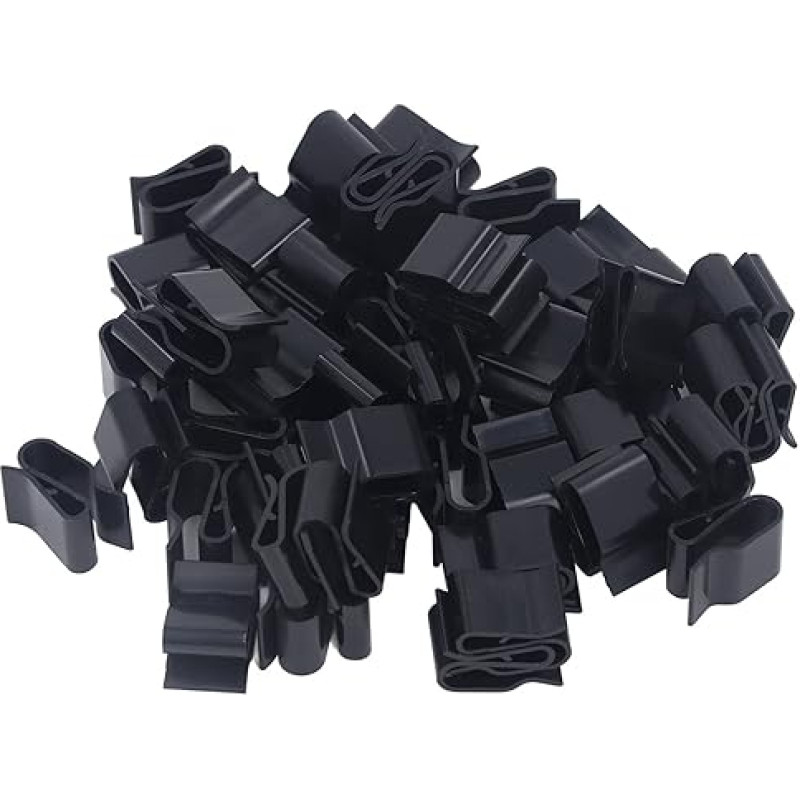 100 kabelių klipų pakuotė Elektros kabelių valdymas Saulės kolektorių laidų klipas, skirtas PV laidams Valčių kabelis Valčių priekaba