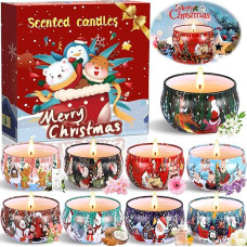 HYOJCWU Kvapiųjų žvakių rinkinys 9 pakuotės, kvapiųjų žvakių dovanų rinkinys, sojų vaško žvakių rinkinys moterims, kalėdinių aromatinių žvakių rinkinys, žvakių dovanų rinkinys Kalėdoms, gimtadieniui, Valentino dienai,