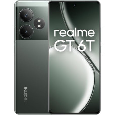 realme GT 6T 5G išmanusis telefonas,50MP LYT-600 rankų kamera,Snapdragon 7S Gen3,120 Hz 6,78'' 6000nit Hyper Display,NFC,Grün,12 + 256 GB(Ohne Ladegerät)