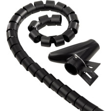 Hama Cable Bundle Tube Easy Cover, 1.5 M, 30 Mm, Black