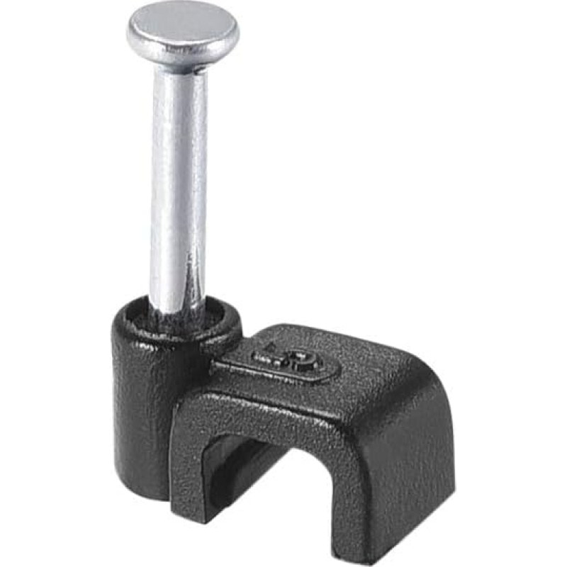 išteklių žemėlapis 100 vnt. 5 mm vinių kabelių spaustukų namų biuro kabelių valdymui Juoda