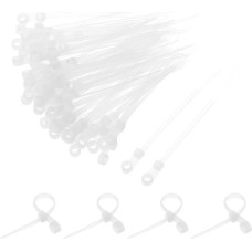 sourcing map Kabelbinder mit Schraubenlöchern, 10,2 cm, Nylonhalterung, Kabelbinder, Draht, 40 kg, für Haus, Garten, Innen- und Außenbereich, Weiß, 200 Stück