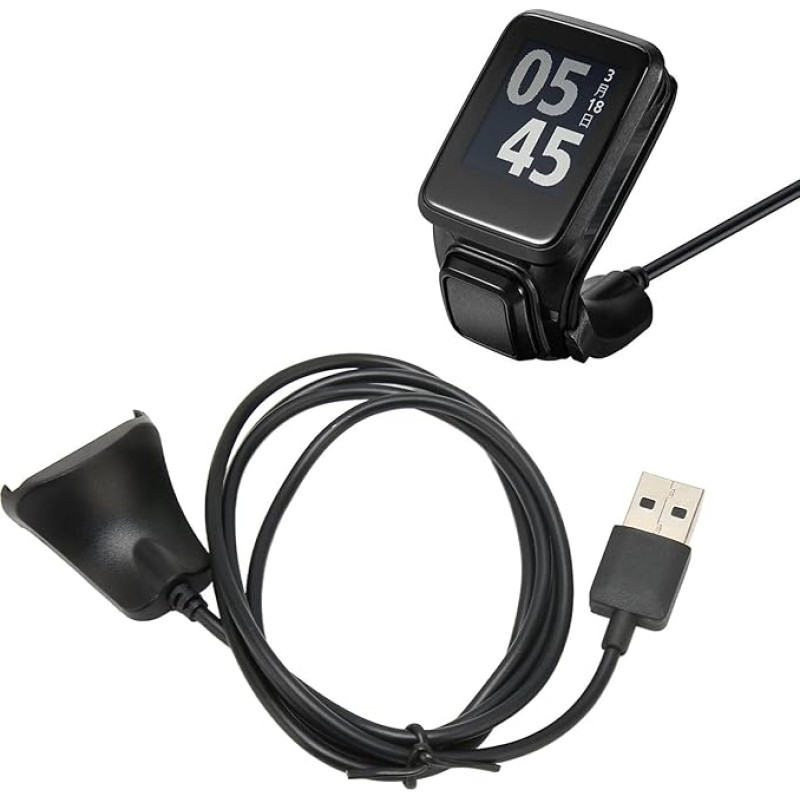 Watch Replacement USB Charging Cable for Adventurer Runner2 Spark3 3.3ft Black