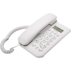 Corded Phone with Large Button, Home Hotel Hands-Free Calling Durable Phone Office Landline Phone with Memory Protection/Wall Mounting/Loud Ringtone for Seniors, Elderly People (White)