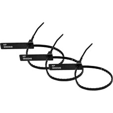 100 juodos spalvos numeruotų etikečių Saugumo kabelių raiščiai, pagaminti Jungtinėje Karalystėje 100