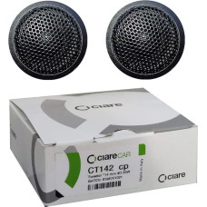 2 CIARE CT142CP aukštų dažnių garsiakalbiai su 50 3 W RMS ir 80 W maksimaliu 3,8 cm skersmens ir tik 1,2 cm gylio jautrumu 88 dB neodimio magnetų pora