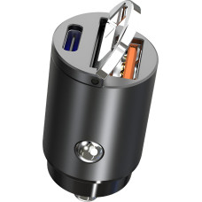 MMOBIEL USB C automobilinis įkroviklis - 45 W cigarečių žiebtuvėlio USB adapteris, greitas įkrovimas - kompaktiškas automobilinis telefono įkroviklis - dvigubas USB įkroviklis, suderinamas su 