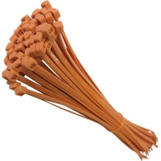 100 pakuotė oranžinės spalvos kabelių kaklaraiščiai vielos Zip kaklaraiščiai Stiprus nailono plastiko patvarus 100mm