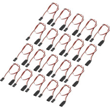 sourcing map 3-poliges Servo-Verlängerungskabel, Stecker auf Buchse, 30 cm, 26 AWG, 30-adrig, Servoempfängerdraht für RC-Modellflugzeuge, 15 Stück