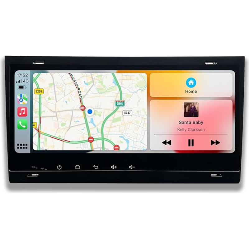 AASINUOZTEC Android 12 Car Radio Stereo for Audi A4/S4/RS4/B6/B7, Octa Core 4G+128G 8.8 Inch IPS Touchscreen GPS Navigation Head Unit, Bluetooth 5.0 Wireless CarPlay & Android Car/DSP/4G LTE/3
