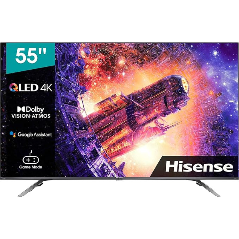 Hisense 55E76GQ QLED 139 cm (55 Inch) TV (4K QLED, Smart TV, Triple Tuner, HDR 10,+ Decoding, Dolby Vision & Atmos, USB Recording, Bluetooth, Alexa Built-In, Google Assistant)