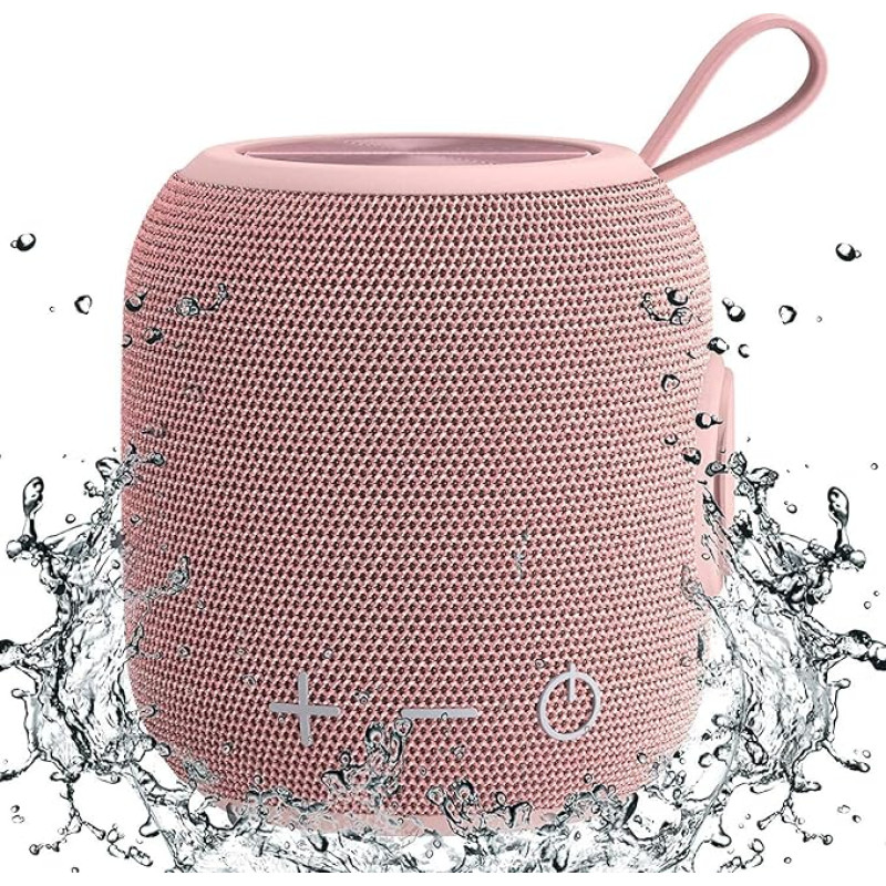 FIGMASU Bluetooth Speaker, Portable Mini, Bluetooth 5.0 Wireless Speaker, 360 HD Surround Sound and Rich Stereo Bass, IPX7 Waterproof for Travel, Pool and Shower