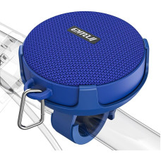 Inwa Bluetooth Bicycle Speaker, Portable, 5w8H IPX7 Equipped Bicycle Stand, Carabiner Hook, Built-in Microphone, TF Card Mode (Blue)