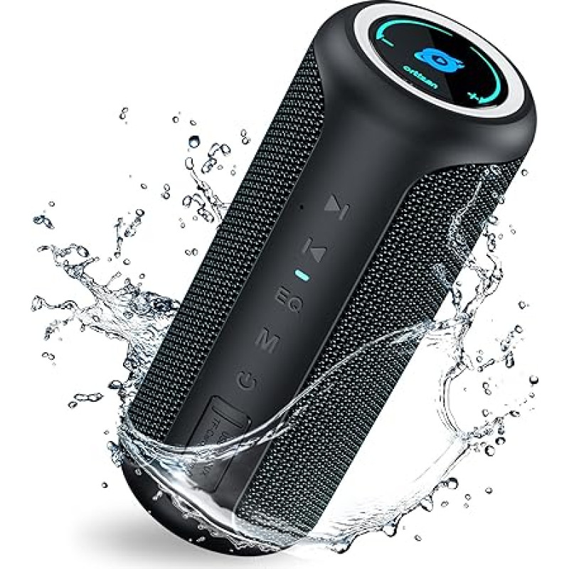 Ortizan Bluetooth Speaker Music Box, 40 W Fantastic Sound, IPX6 Water Protection, Bluetooth Box with Bluetooth 5.0, Dual Pairing, Intense Bass, Power Bank Function, Soundbox for Home