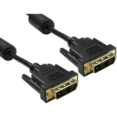 rhinocables® DVI-Kabel, DVI-D-Stecker, Einzelverbindungskabel, 18 + 1, digital, 19-polig Videokabel mit Goldkontakte (5m)