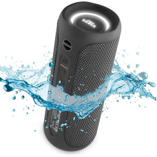 Vieta Pro Bluetooth Speaker, Powerful 25W Waterproof 12H Battery Mic Aux-In USB-C TWS Compatible with Alexa Portable Dance Speaker (Black)