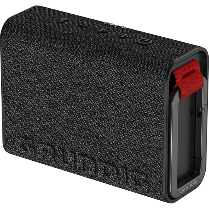 Grundig GBT Jam 2 Black Bluetooth Speaker, 4.3 W RMS, Bluetooth 5.3, up to 30, Range, Up to 30 Hours Battery Capacity, Power Bank & Hands-Free Function, Dust and Water Resistant IP67, Black