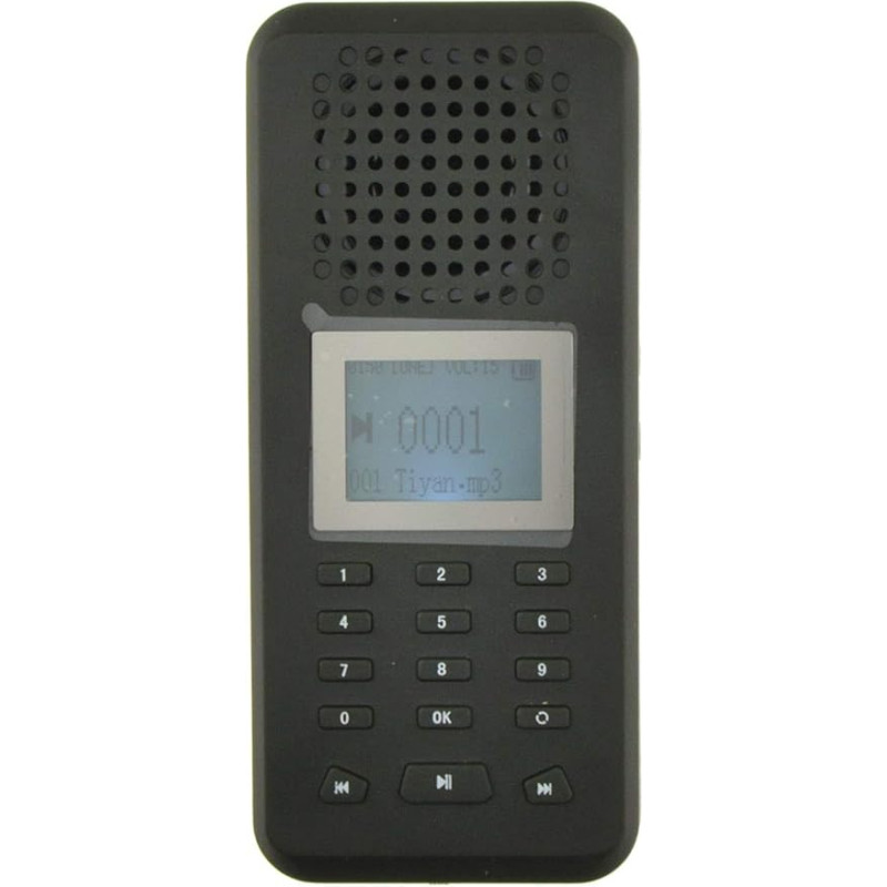 VOEMPHI MP3-Player zur Wiedergabe von Vogelstimmen, mit integriertem 20-Watt-Lautsprecher (bis 126 dB), LCD-Display, wiederaufladbarer Akku,