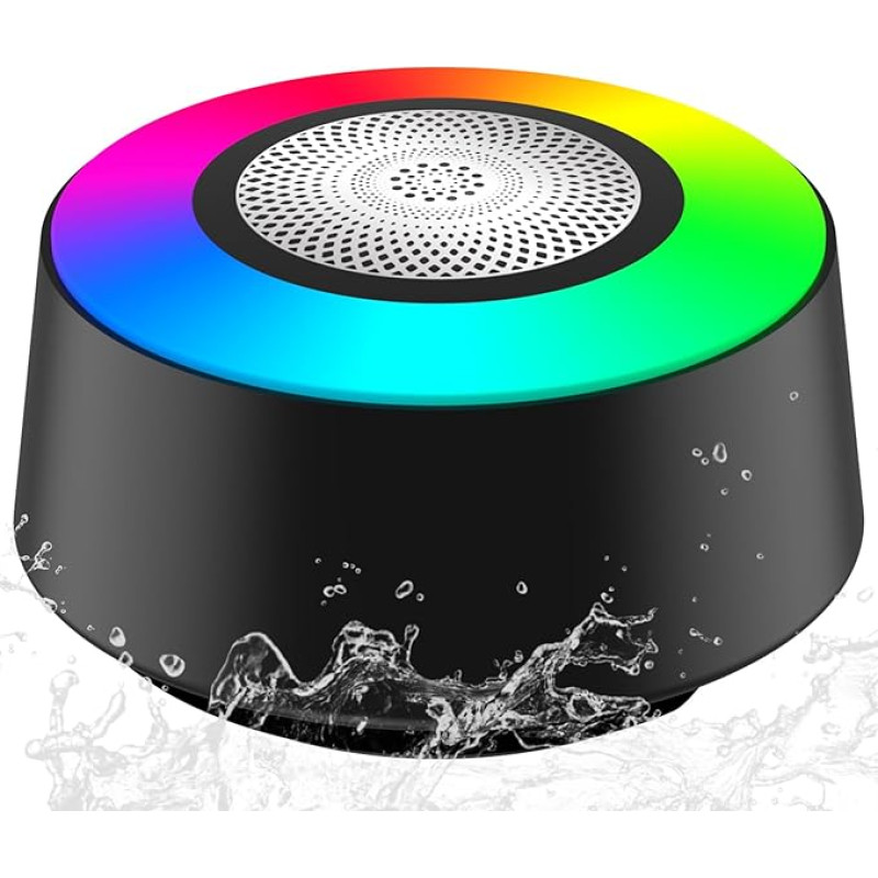 eppfun SK006 Portable Bluetooth 5.2 Speaker with RGB Lights/TF Card Slot, IPX5 Waterproof, Birthday Gifts for Teen Girls, Boys, Mother, Women, Kids