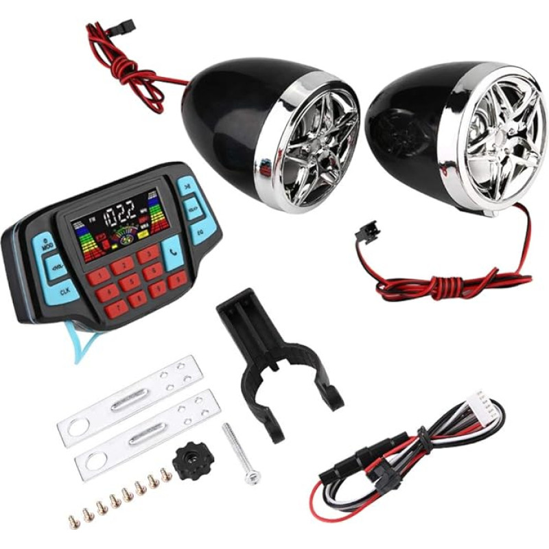 Motorcycle MP3 System, Waterproof Motorcycle BT MP3 Player, Stereo Speaker System, USB TF Card Holder