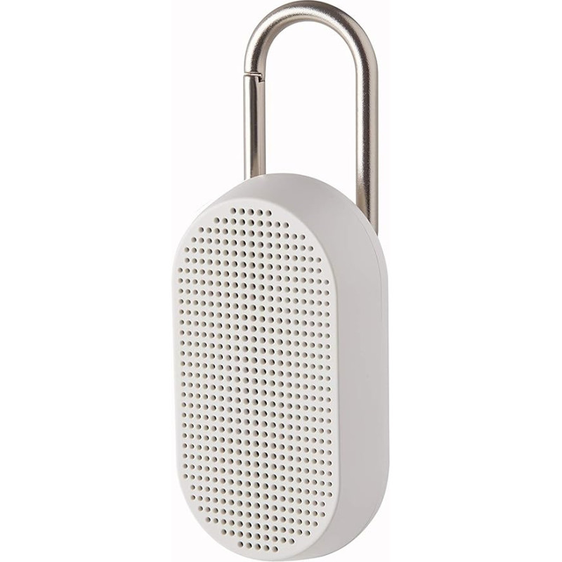 Lexon MINO T Bluetooth Speaker with Carabiner, Water Resistant (White)