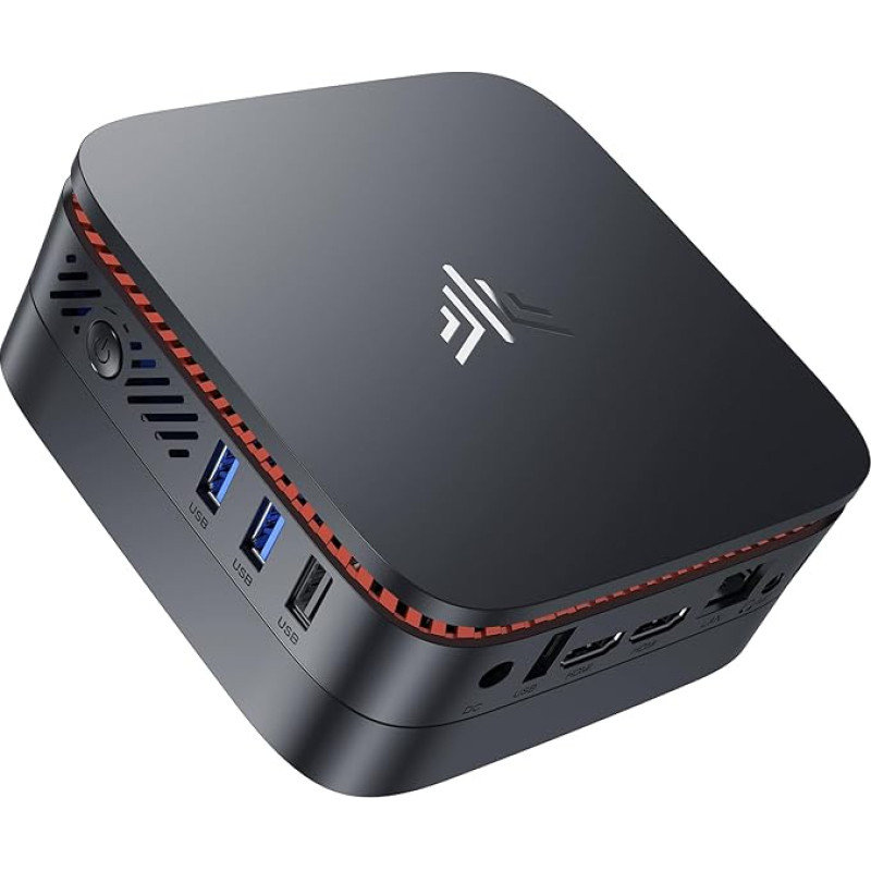 NiPoGi AK1PLUS Alder Lake Mini PC (Up to 3.6GHz, 4C/4T) 16GB DDR4/512GB M.2 SSD, Mini Computer WiFi 2.4G/5.0G, BT5.2, RJ45 LAN, Micro PC 4K@60HZ UHD Dual Display with VESA for Business Office/School