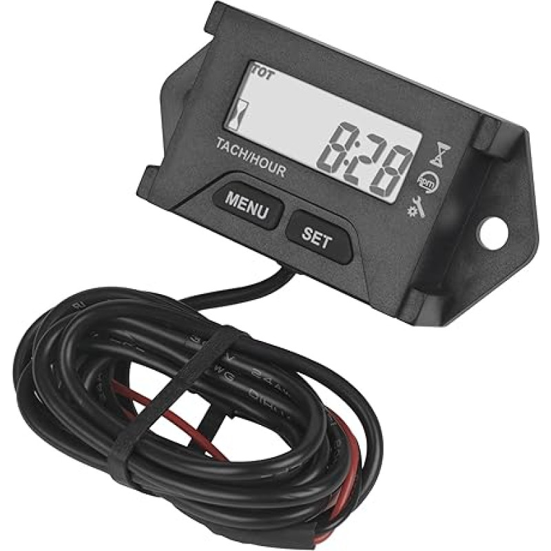 NInE-ROnG Jayron Digital Operating Hour Counter Speedometer Maintenance Reminder RPM Reminder Use for Generator Motorcycle Lawn Mower Motorcycles ATV Motorcycles Marine Engines Tractors