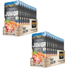 Belcando Finest Selection Junior Chicken with Carrot | Dviguba pakuotė | 2 x 12 x 125 g | Drėgnas maistas šunims | Jautriems arba išrankiems jauniems šunims | Šaltas lašišų aliejus