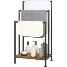 Laisvai pastatomas rankšluosčių džiovintuvas, vonios kambario rankšluosčių džiovintuvas, 3 aukštų rankšluosčių džiovintuvas, laisvai pastatomas rankšluosčių džiovintuvas, metalinis rankšluosčių laikiklis, kaimiškai rudas