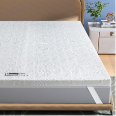 BedStory 7 cm Height Topper 140 x 200 cm, 2-in-1 Hardness Levels H2 & H3 Mattress Topper, 7-Zone Mattress Topper Made of Cold Foam, Mattress Topper for Box Spring Bed, Caravan, Sofa Bed