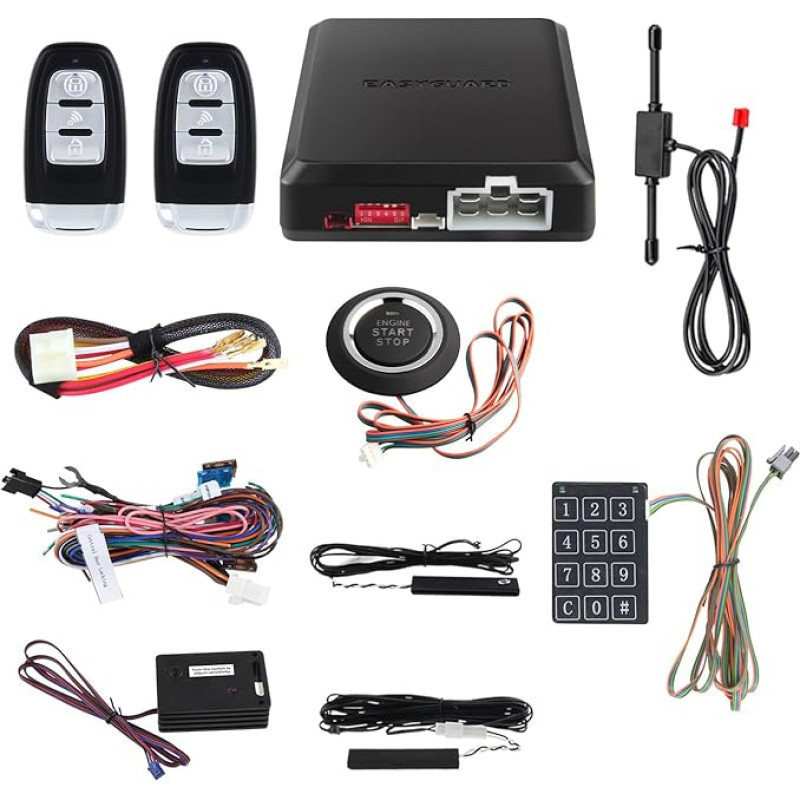 Smart Entritt PKE Passiv Schlüsselloser Zugang Auto Alarm System Fernbedienung Motor Start Starter Druck Start Knopf & Touch Passwort entritt Schlüssellos Go System